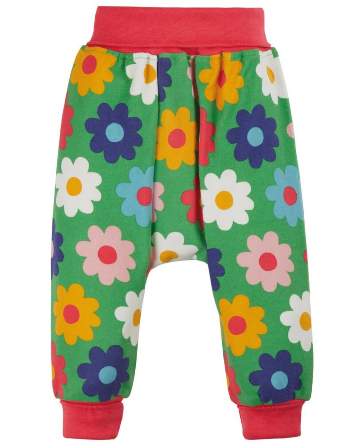 Frugi Parsnip Pants (Size: 18-24 Months / Print: Fjord Green Flower Power)