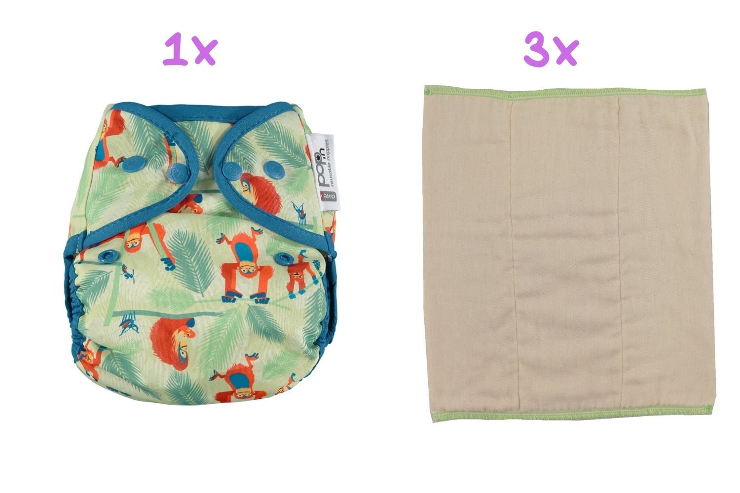 Cloth nappy starter set from 5 kg