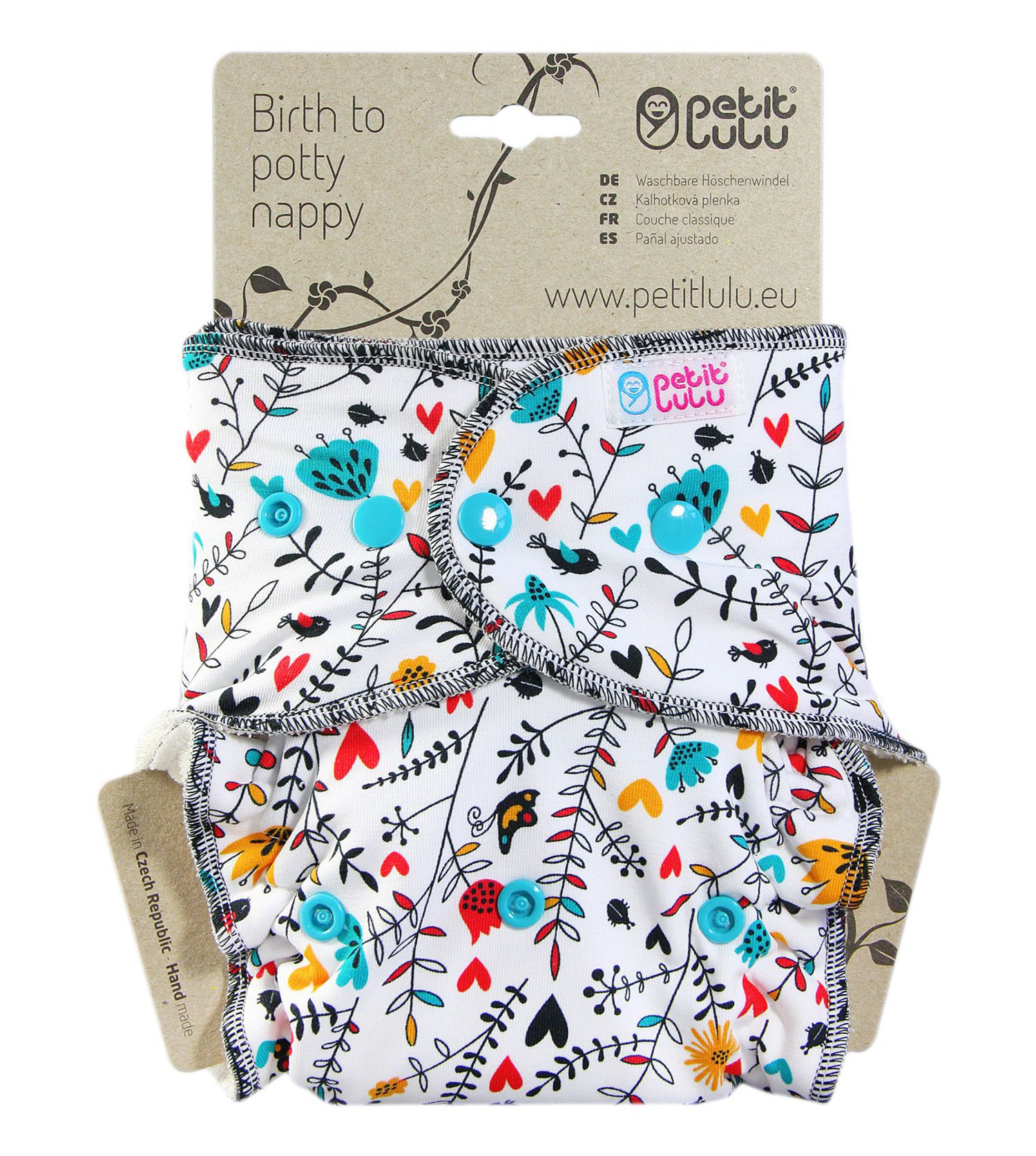 Petit Lulu Fitted Nappy One Size (Snaps)