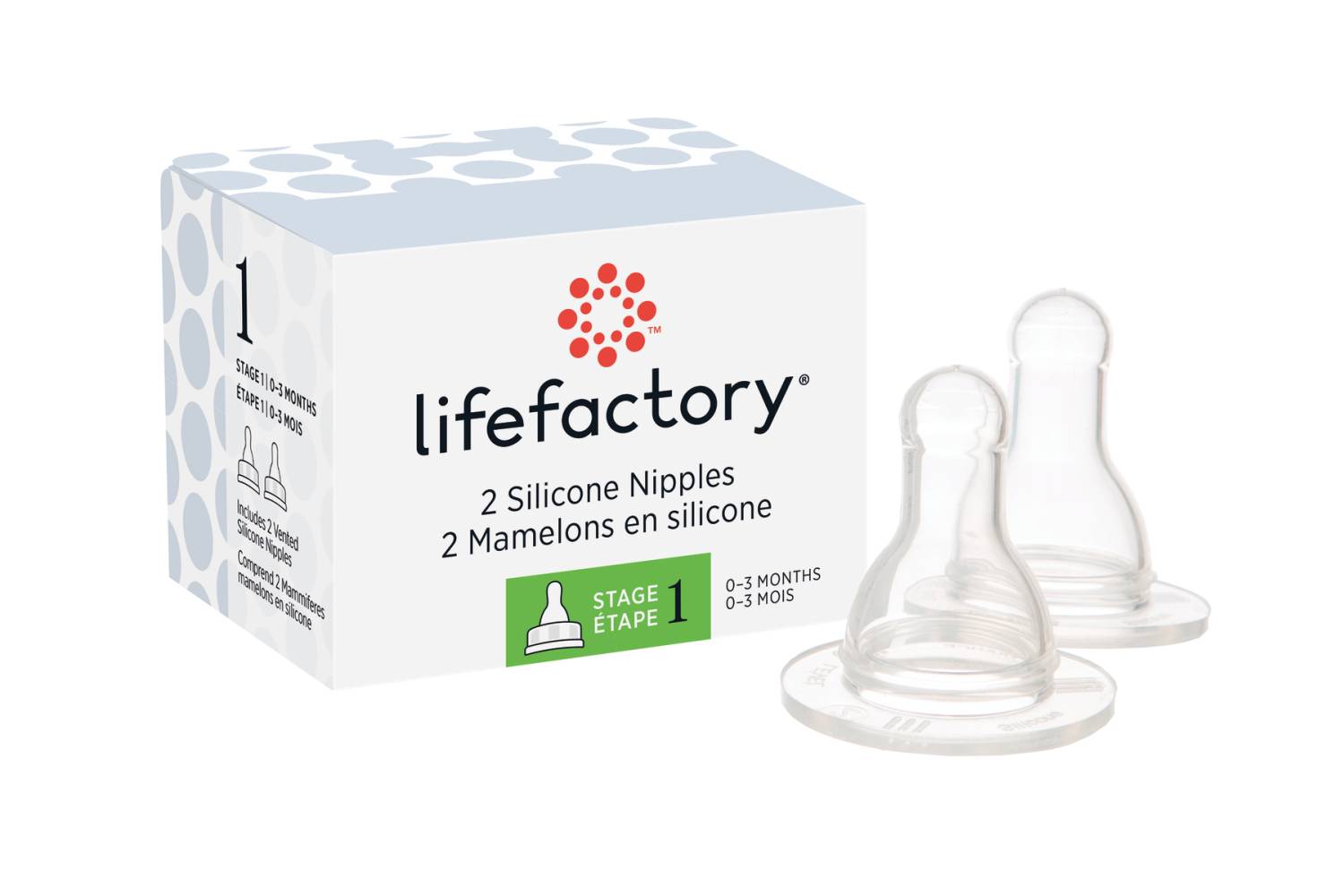Lifefactory silicone caps for glass baby bottles - 2 pcs