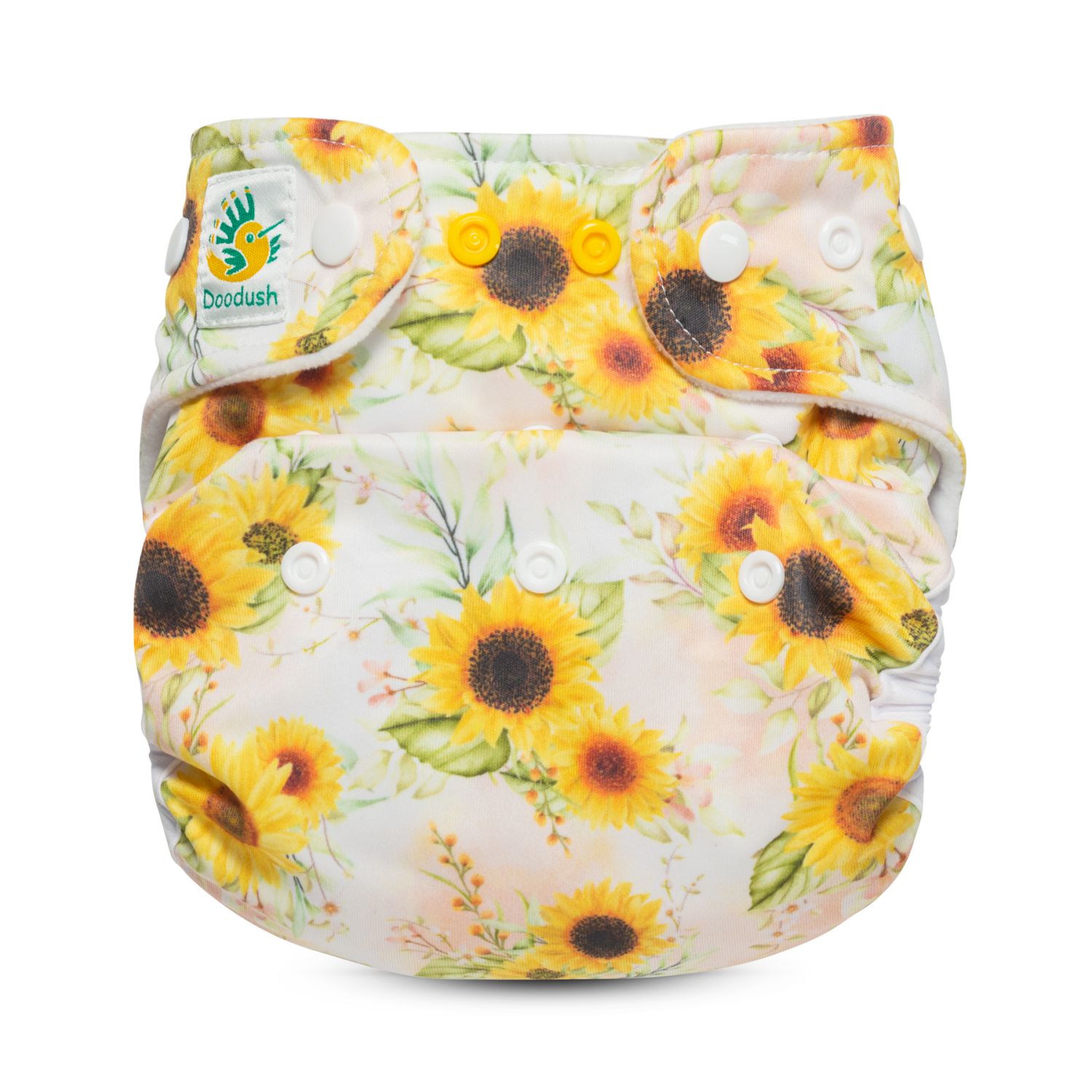 Doodush Newborn Diaper Cover Doodush pattern: Sunflowers
