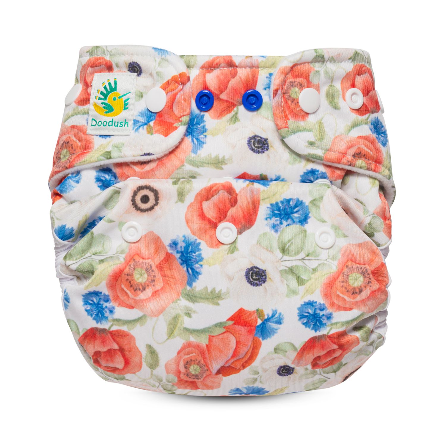 Doodush Newborn Diaper Cover Doodush pattern: Field Poppies