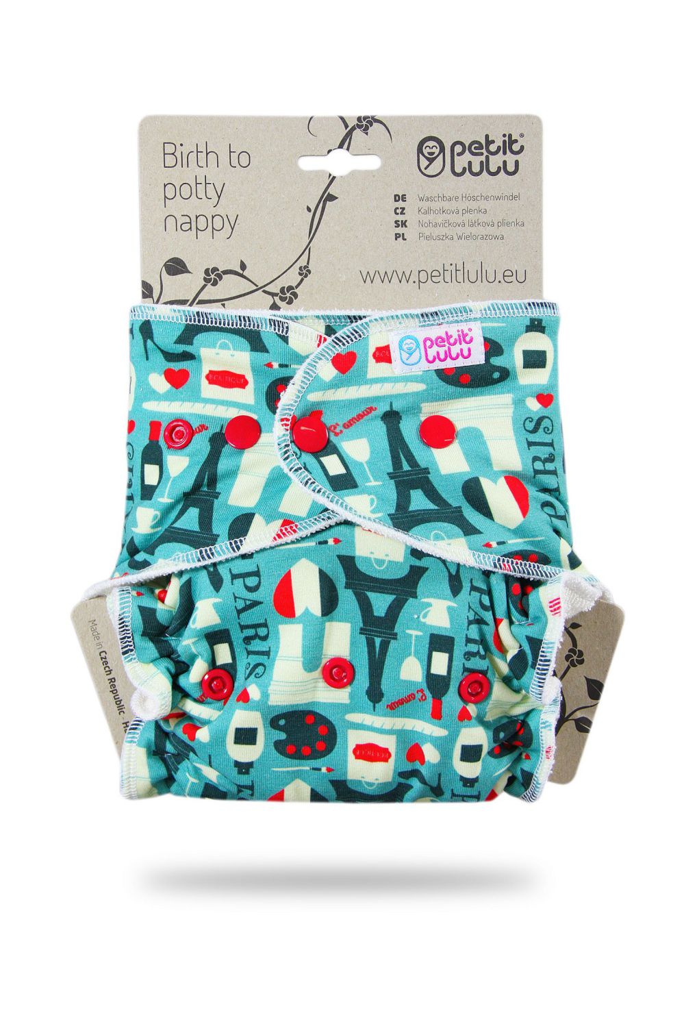 Petit Lulu Fitted Nappy XL (Snaps)