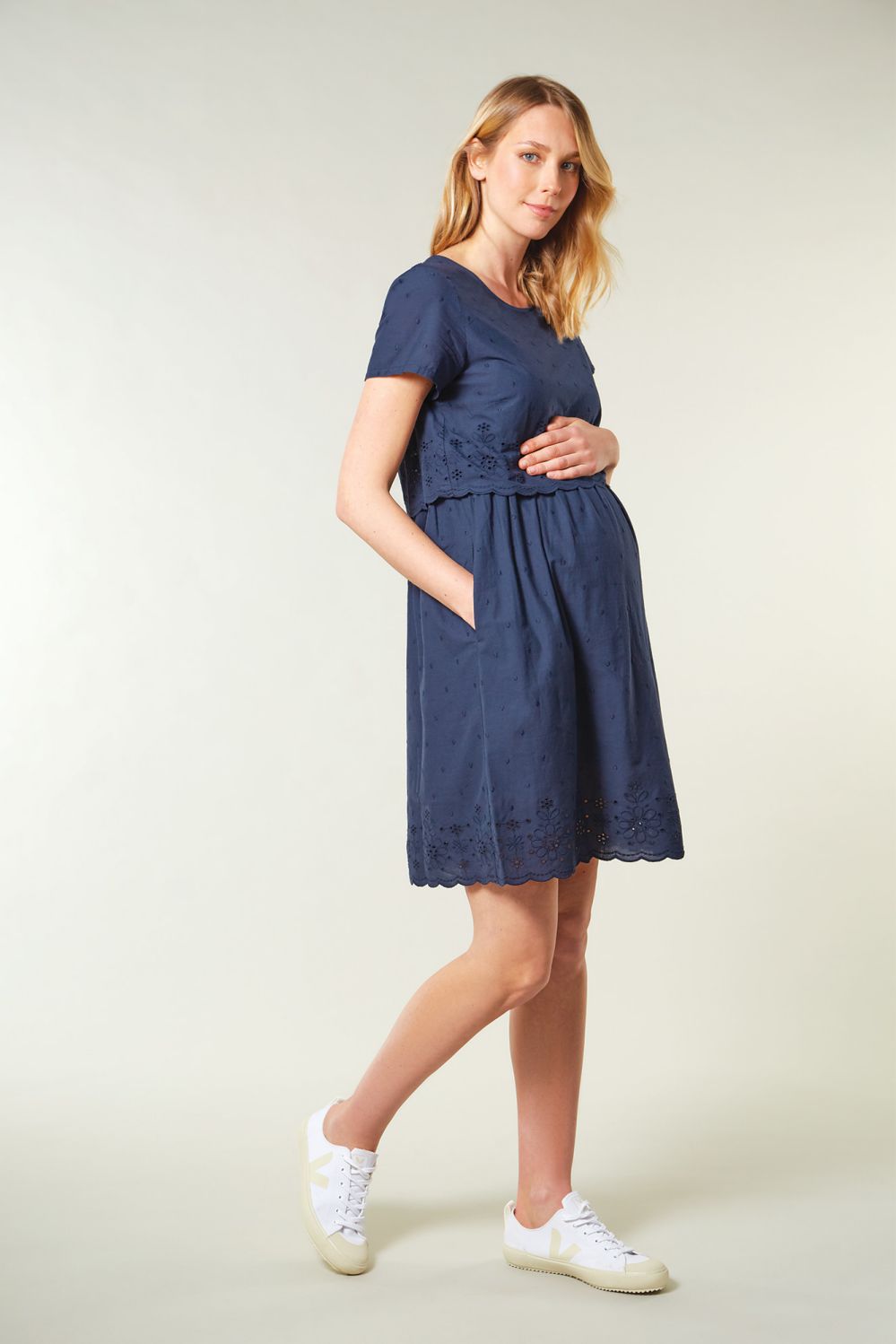 Frugi Schiffli Maternity and Nursing Dress