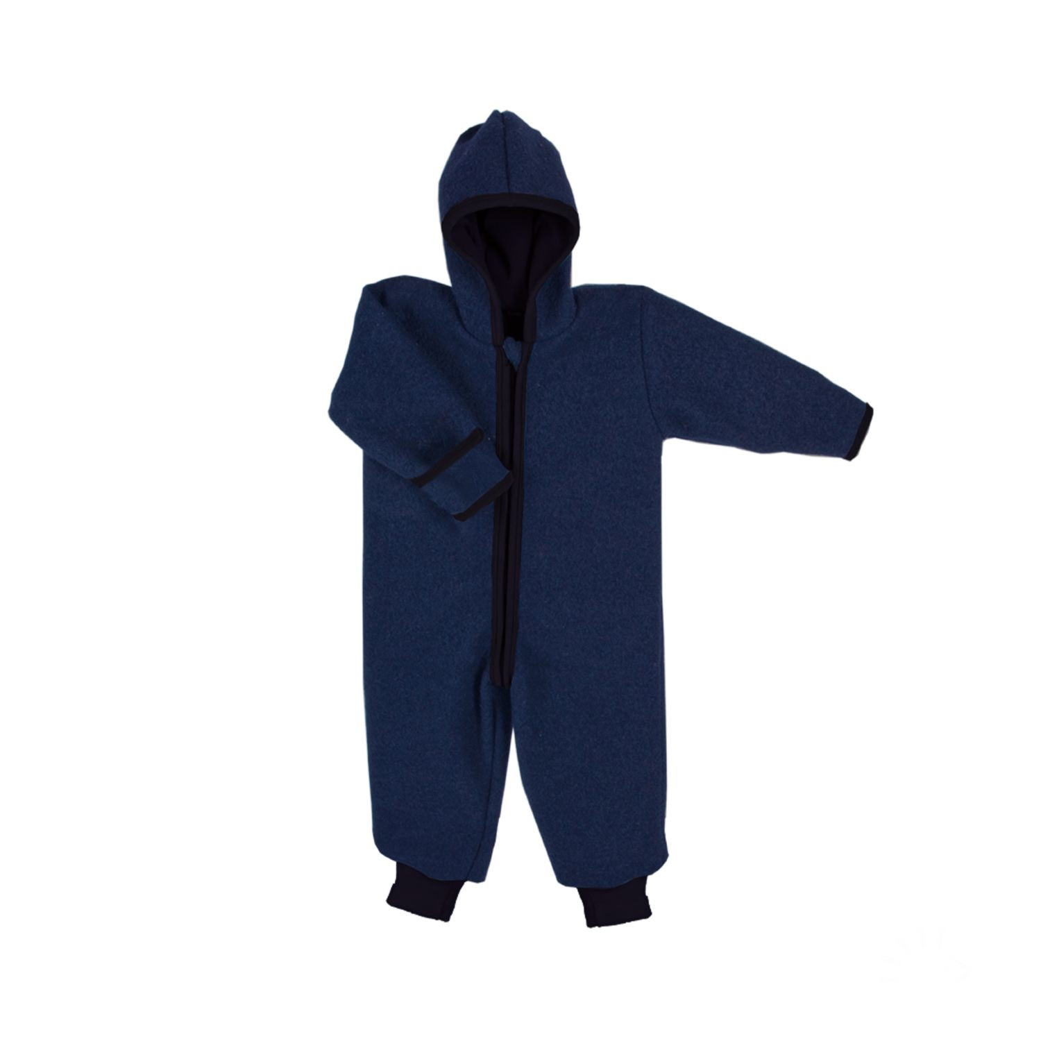 iobio Boiled Wool Overall (Size: 74/80 / Color: Dark Blue)