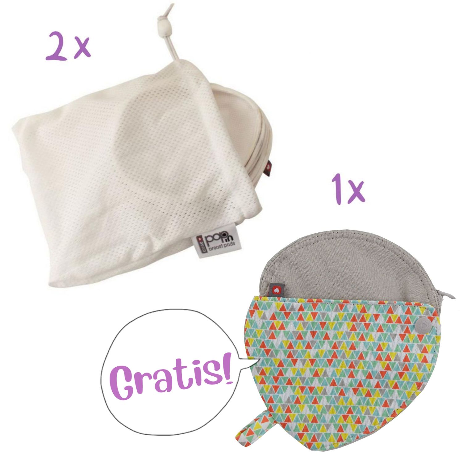 Pop-in Nursing Pads - 6 Pairs + FREE bag