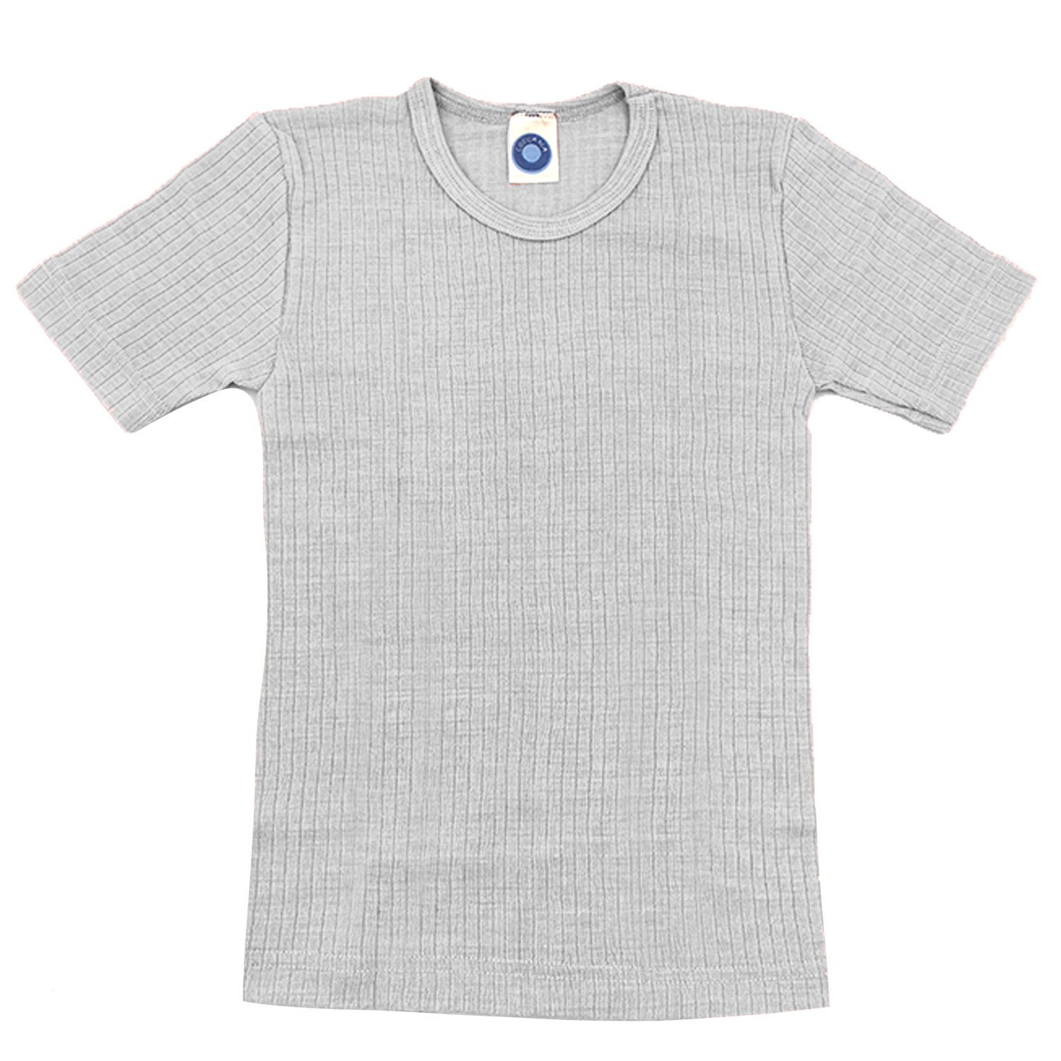 Cosilana kids undershirt (short sleeved) (cotton/wool/silk) (Size: 152 / Colour: 940 grey)