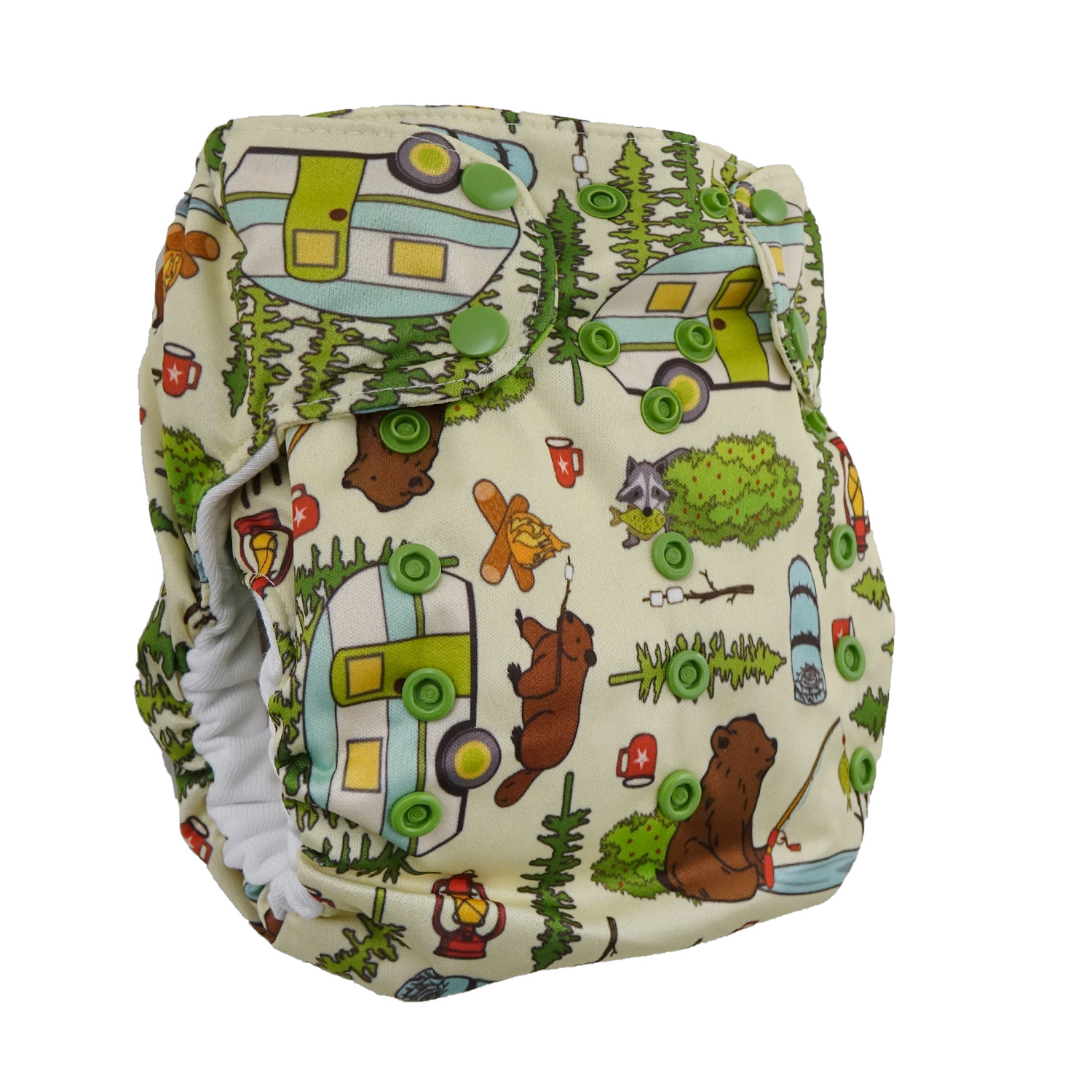 Smart Bottoms Dream Diaper 2.0 AIO One Size Pattern: Campfire Tails