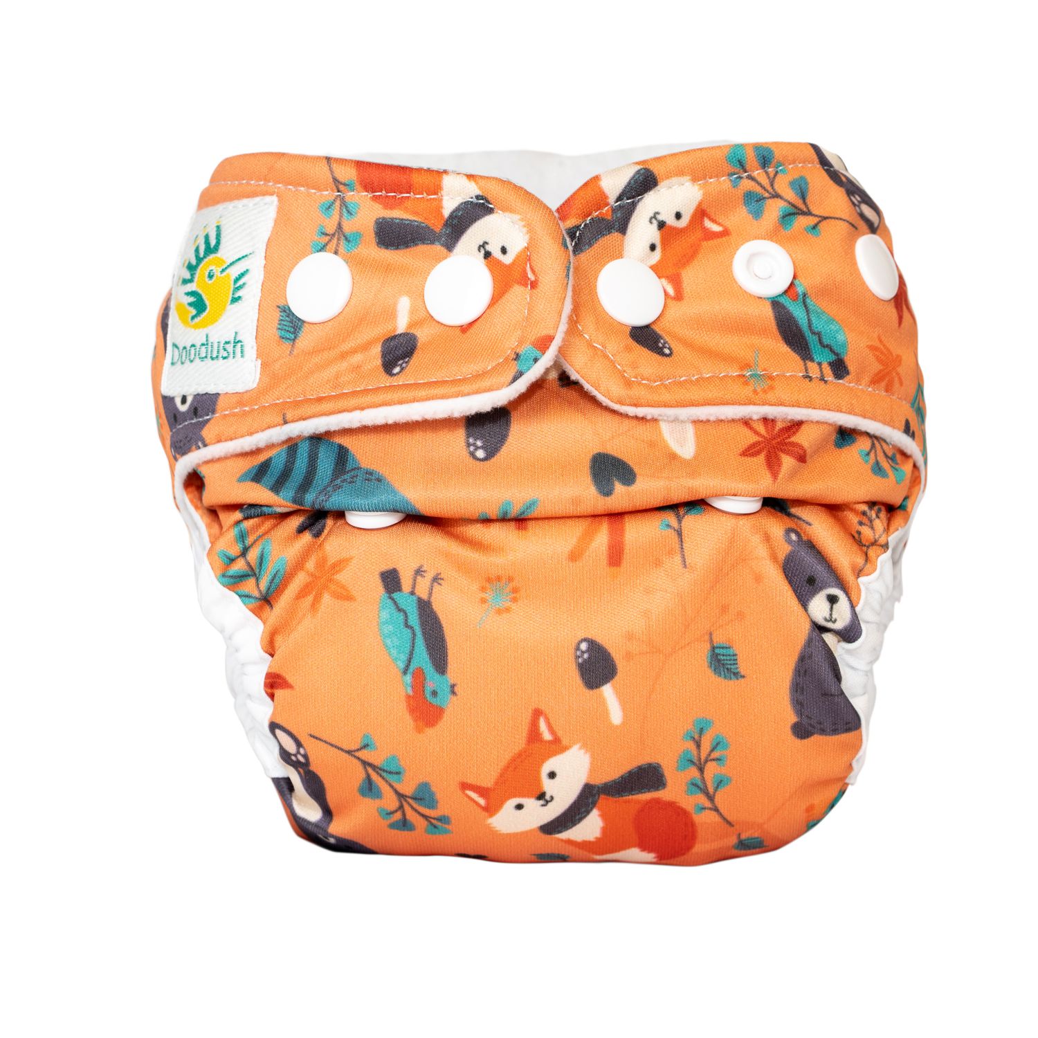 Doodush Newborn Diaper Cover Doodush pattern: Orange Forrest
