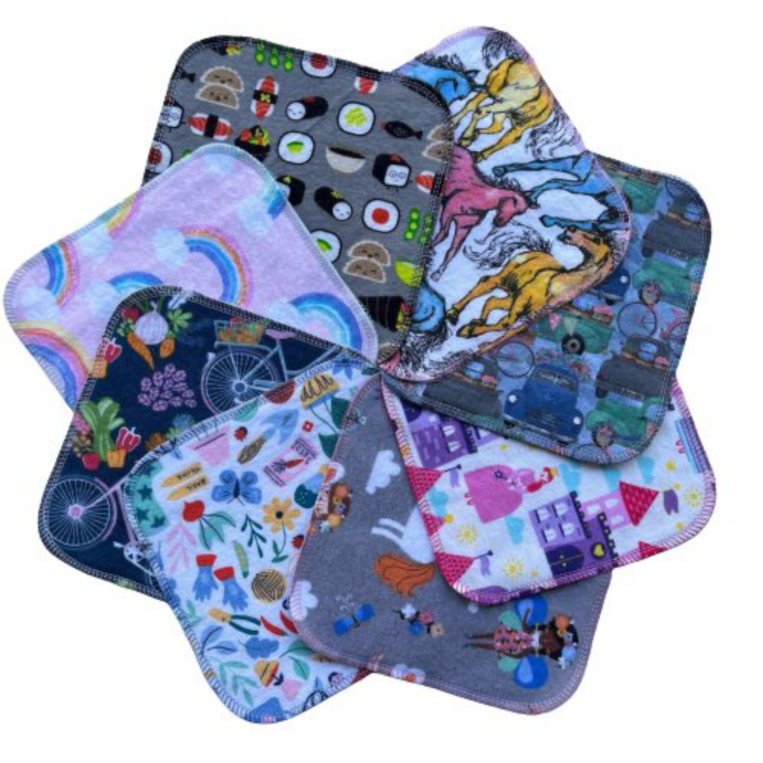 Lover of Life Large Cloth Wipes - 8 Pcs