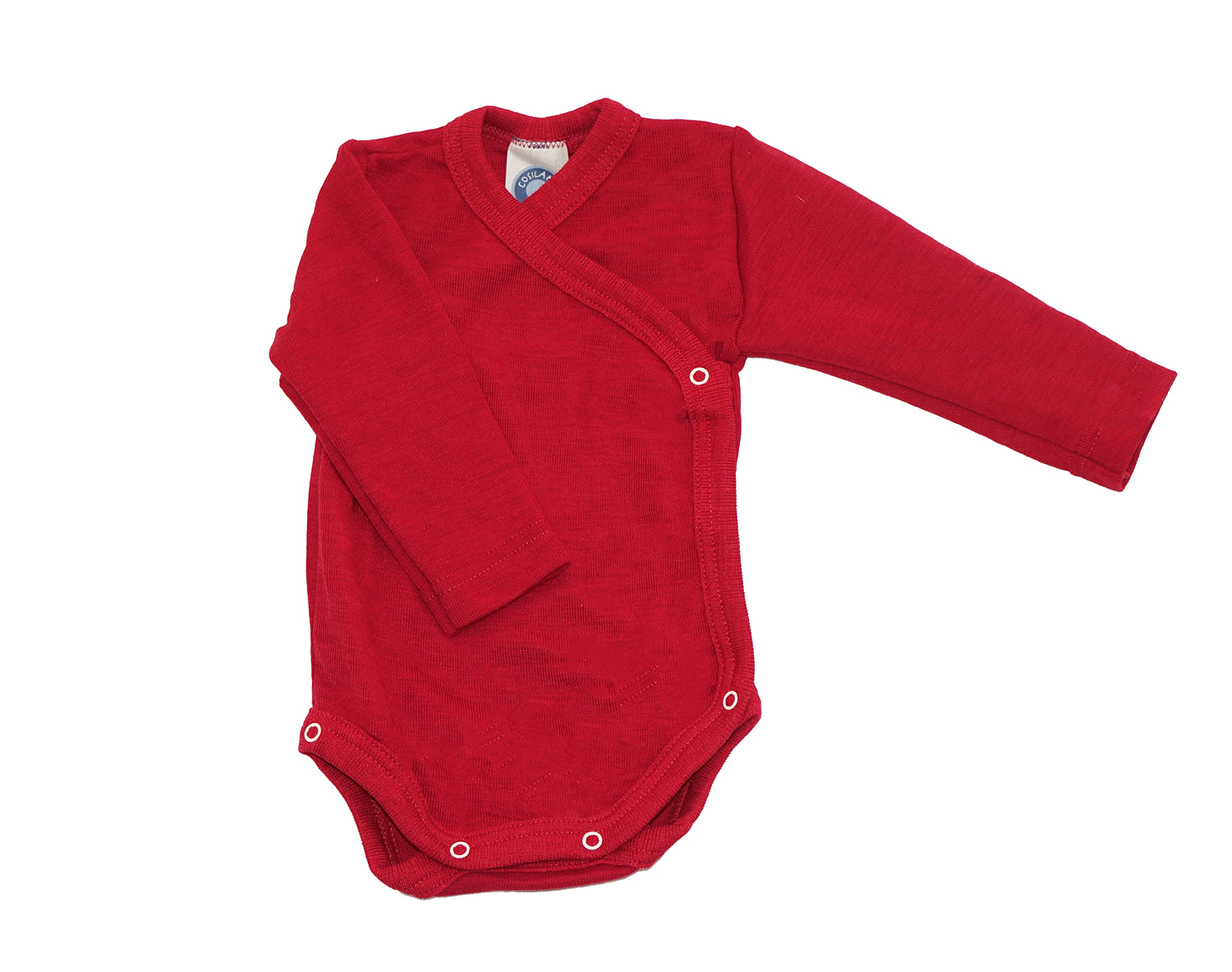Cosilana wrap body (long sleeve) (wool/silk) (Size: 050/056 / Colour: 04 red)