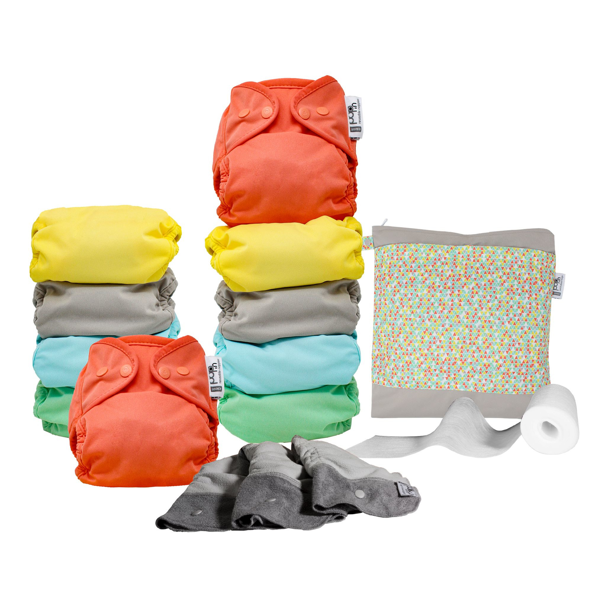 Pop-in V2 Savings Pack (Snaps) (Bamboo Nappies + Accessories)