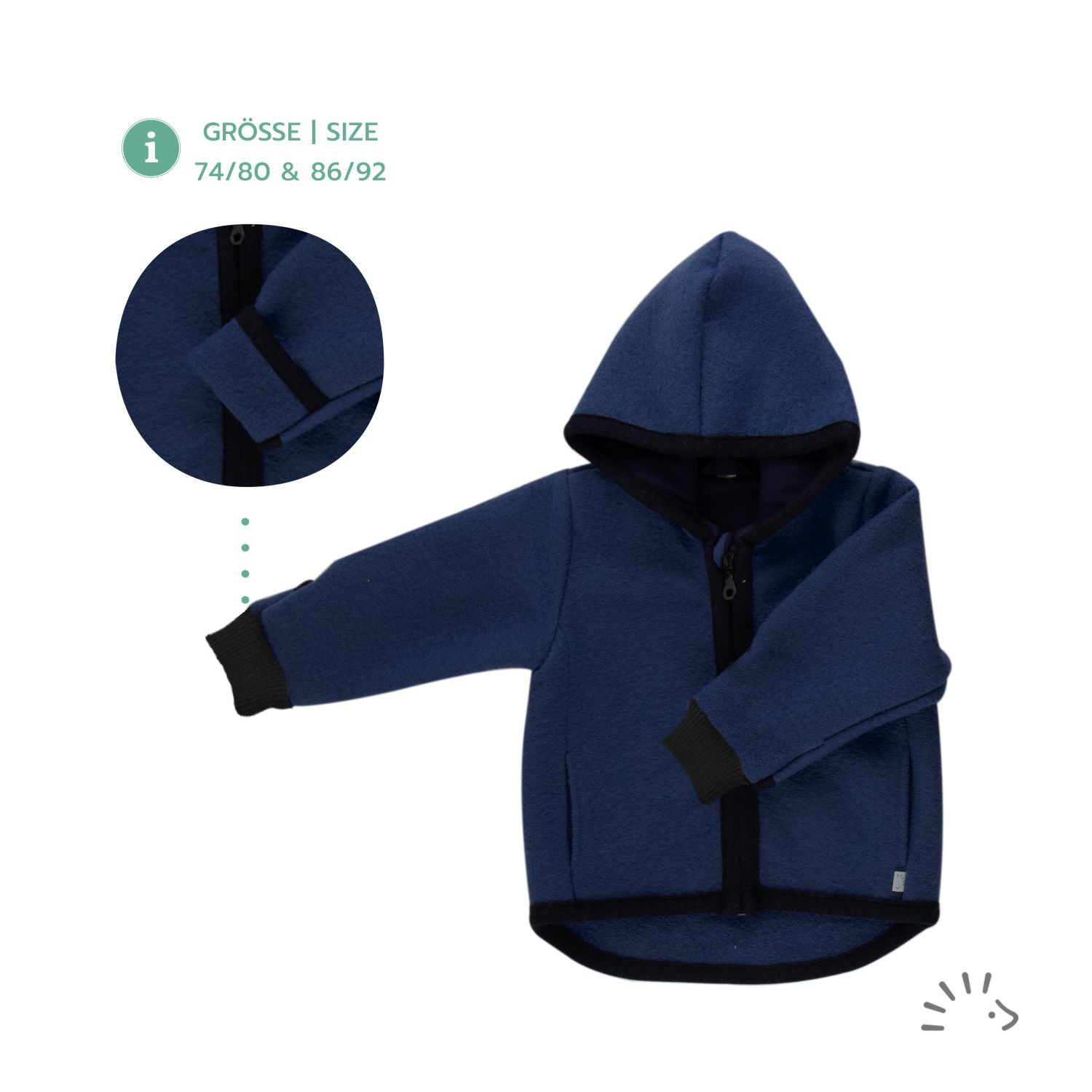 iobio Jacket Style MILO (Size: 110/116 / Color: Dark Blue)