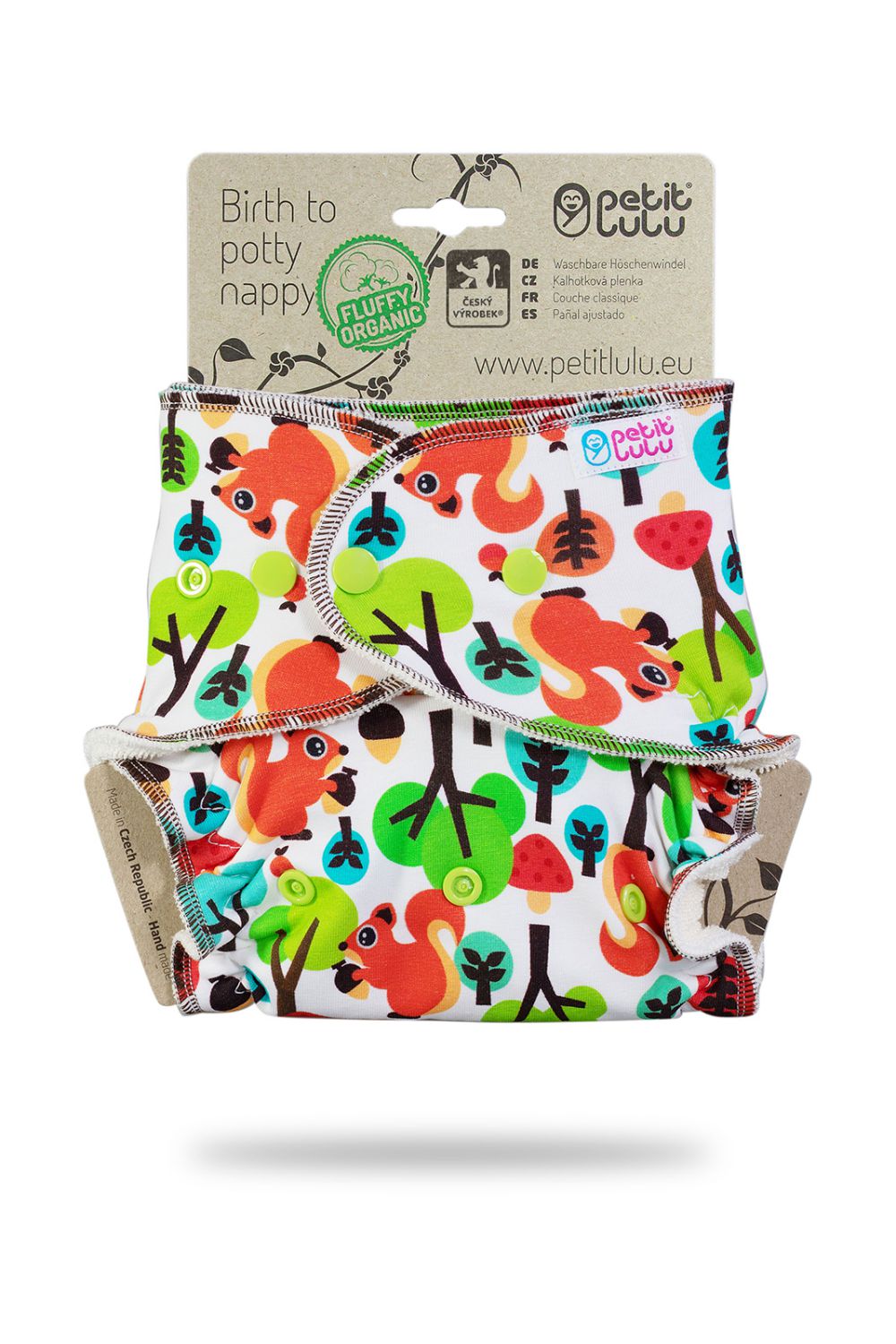 Petit Lulu Fluffy Organic One Size Fitted Nappy (Snaps)