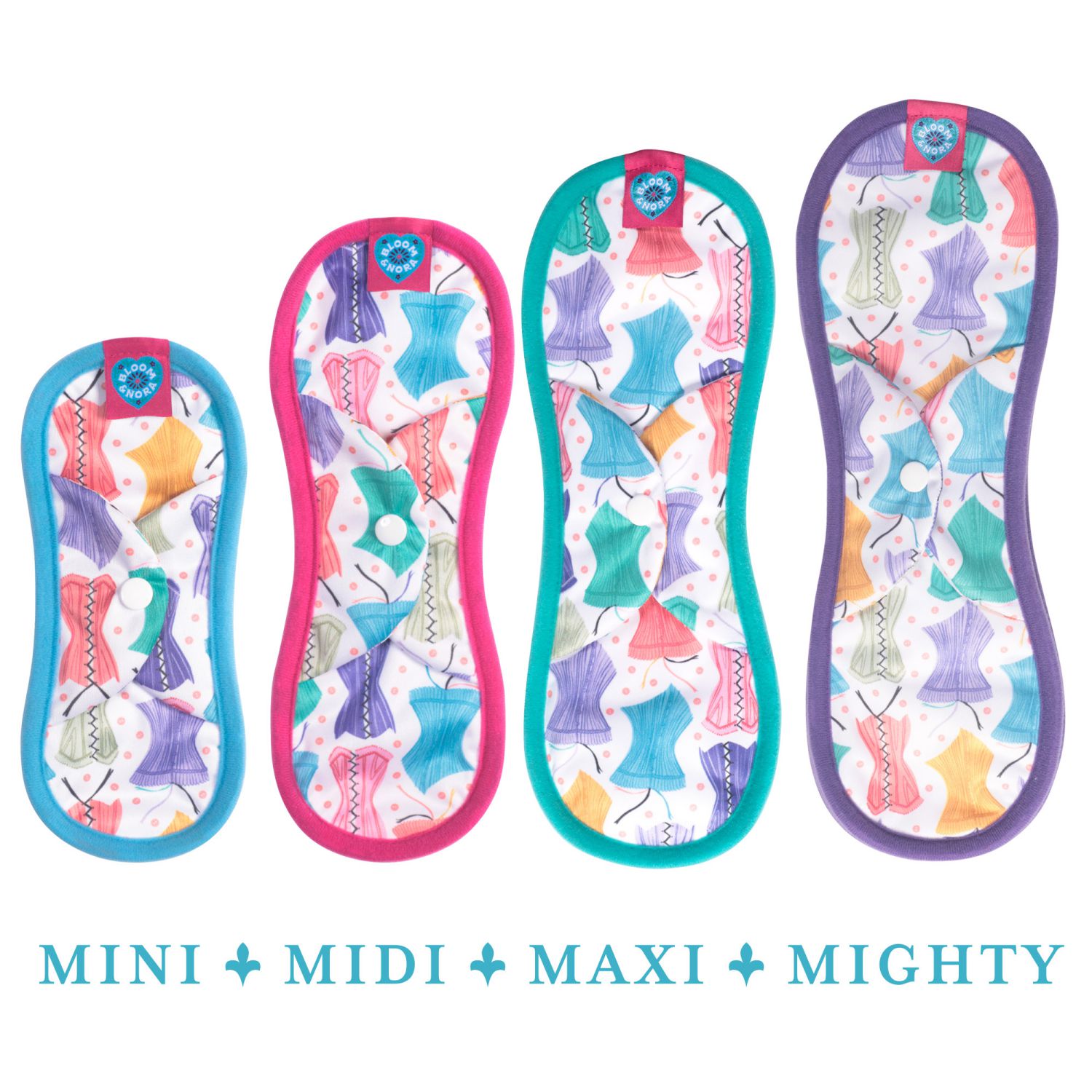 TotsBots Nora (Stay Dry) Cloth Pad (Size: Mighty (XL) / Print: Hourglass)