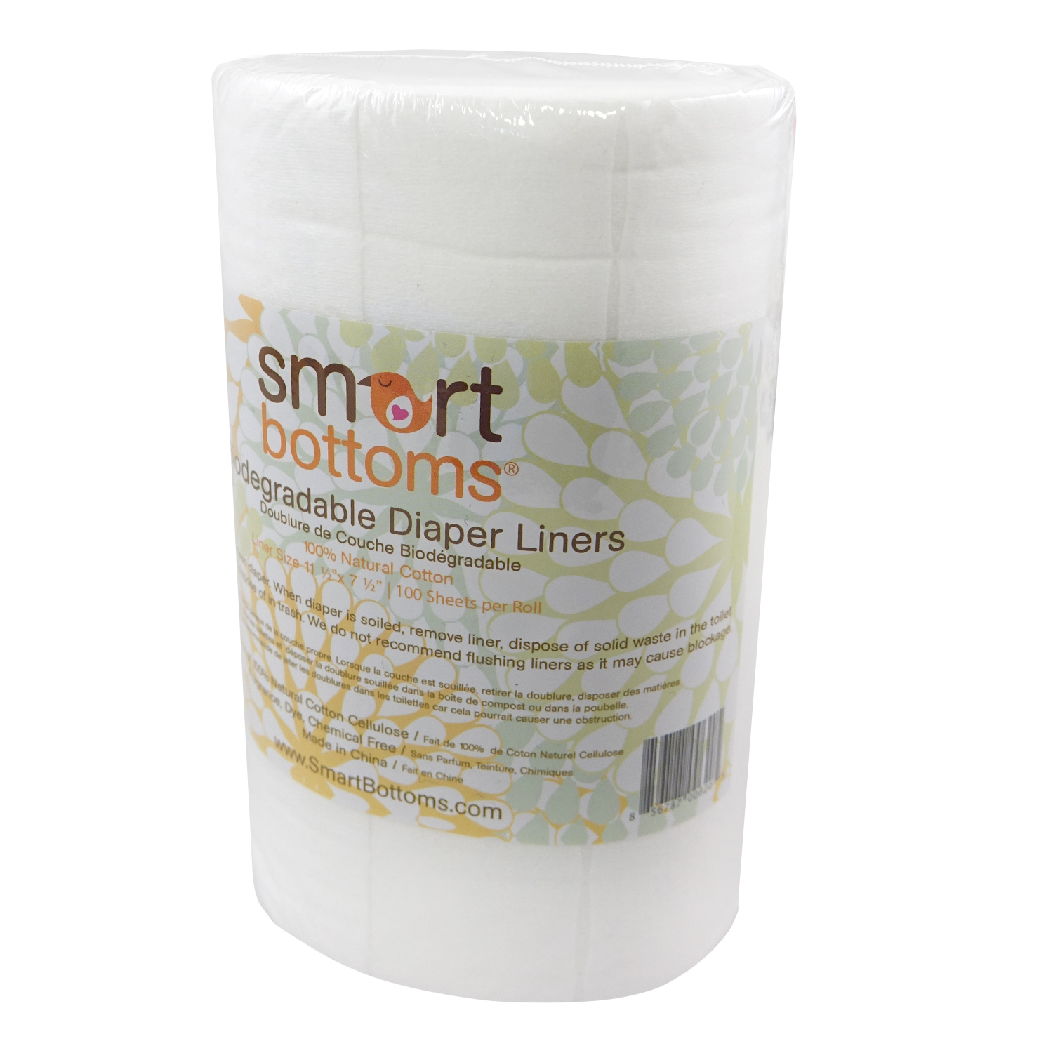 Smart Bottoms biodegradable diaper liners (cotton)