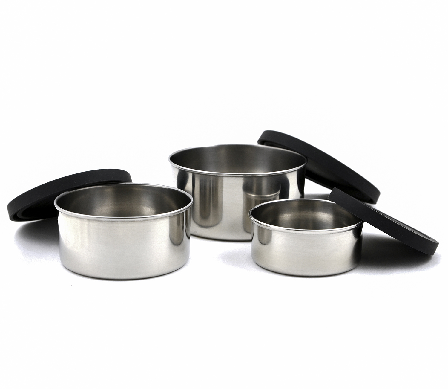 Made Sustained Round Stainless Steel Container - 3-Pack
