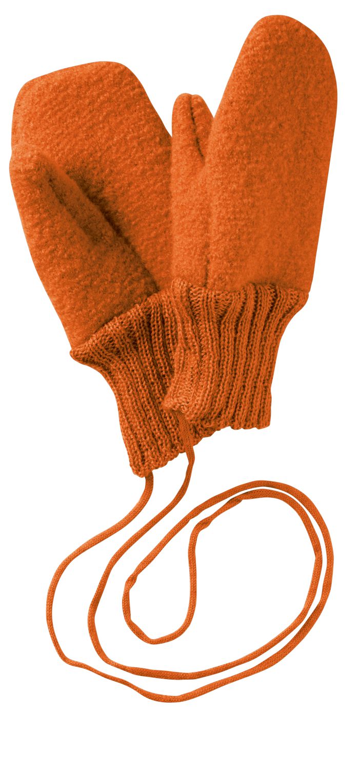Disana Boiled Wool Gloves (Size: 03 / Color: Orange)