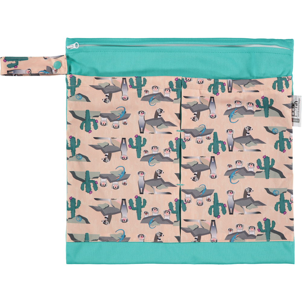Pop-in wet/dry bag (M) Pattern: Ferret
