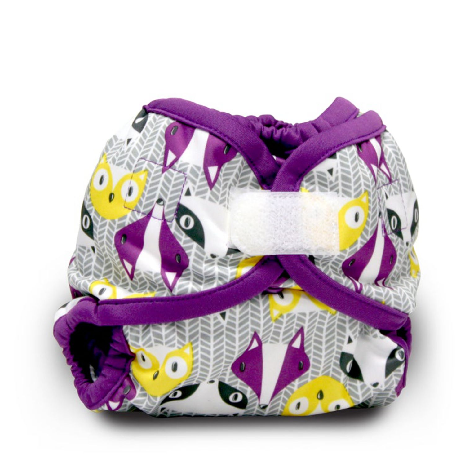 Rumparooz Diaper Cover (Hook & Loop) Size 1 (Pattern: Bonnie (Badger & Fox purple))