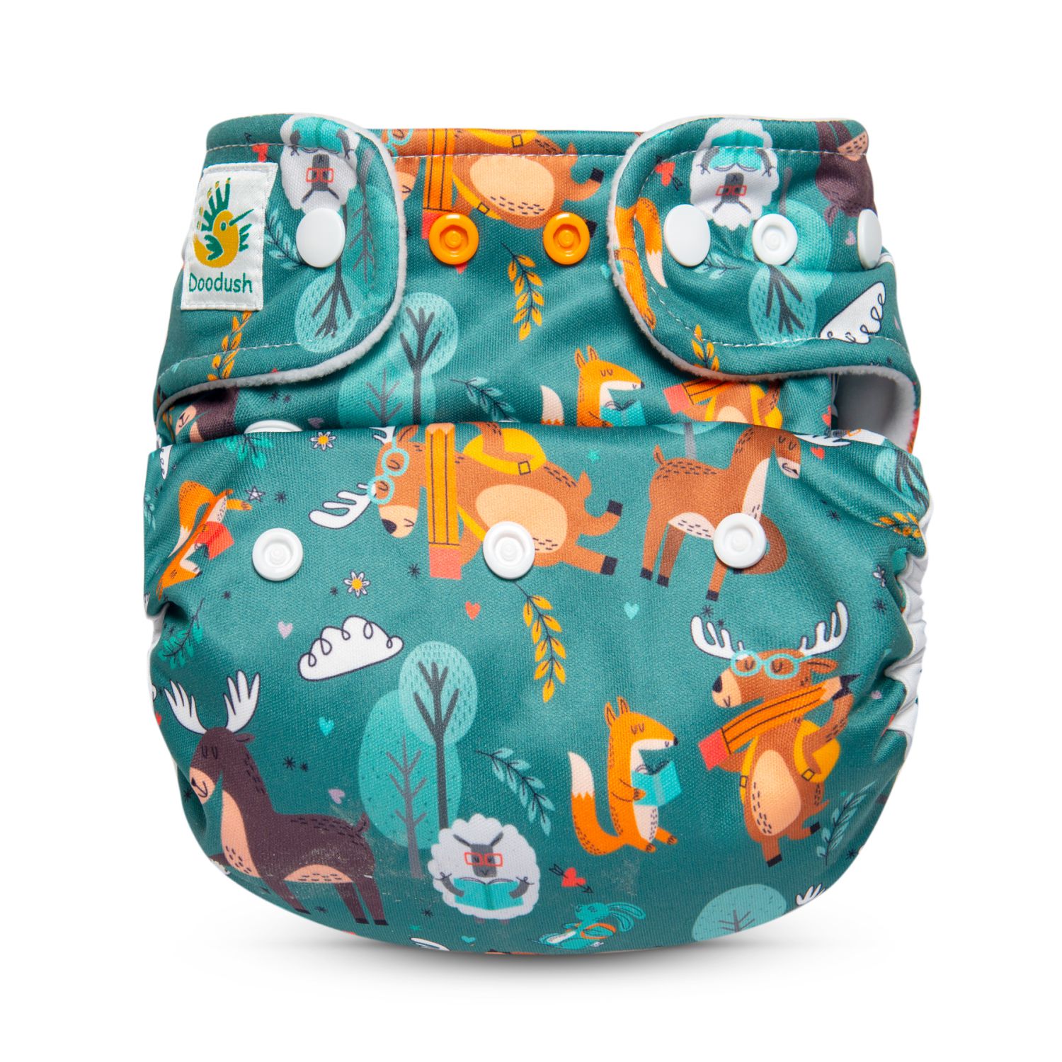 Doodush Newborn Diaper Cover Doodush pattern: Forest Friends