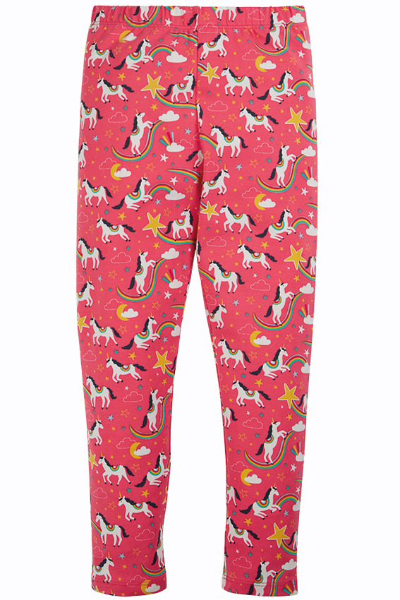 Frugi Libby Printed Leggings (Size: 6-12 Months / Color: Watermelon Cosmic Unicorns)