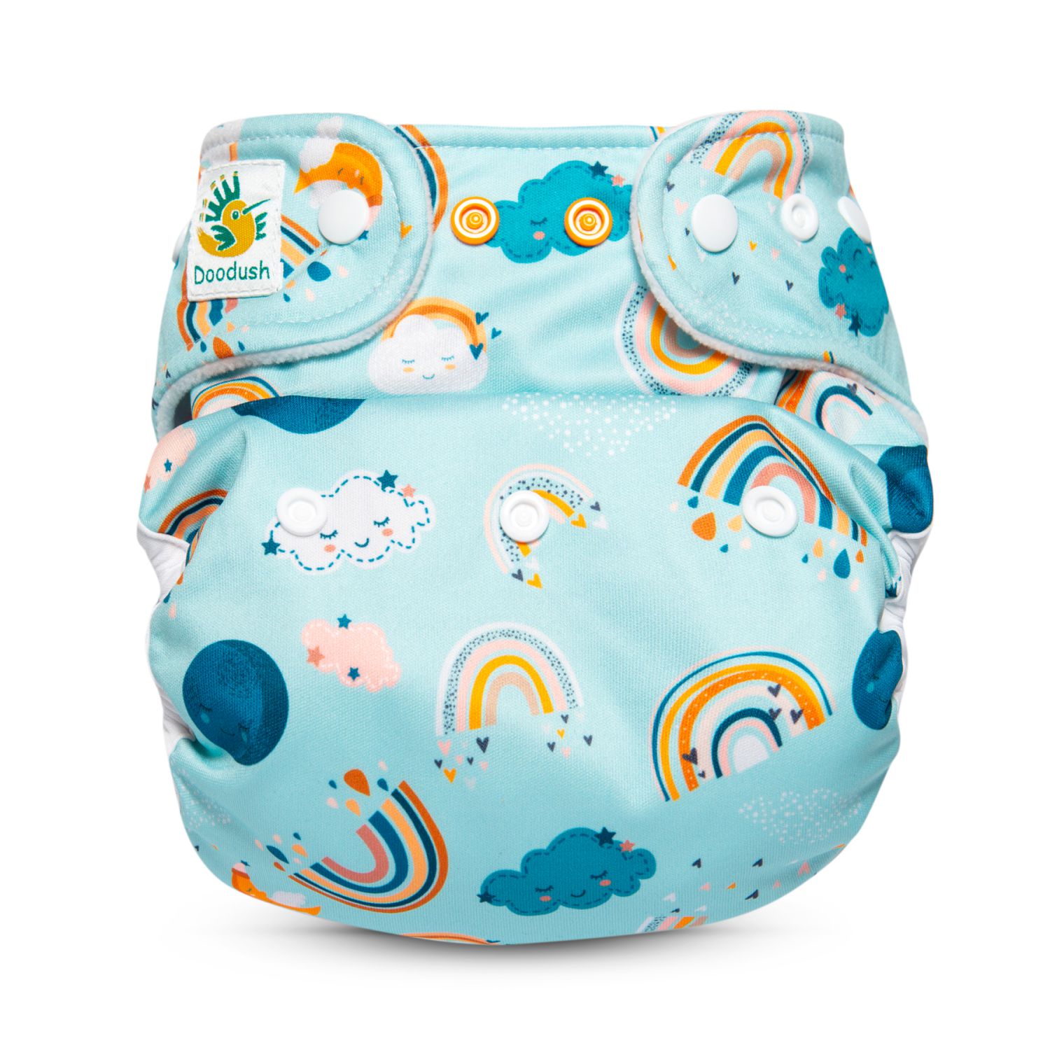 Doodush Newborn Diaper Cover Doodush pattern: Rainbow Sky