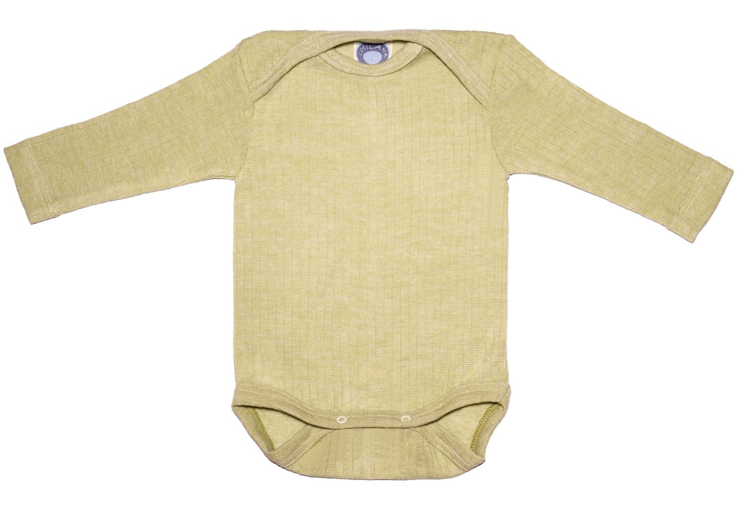 Cosilana Baby-Body (Langarm) aus Baumwolle/Wolle/Seide