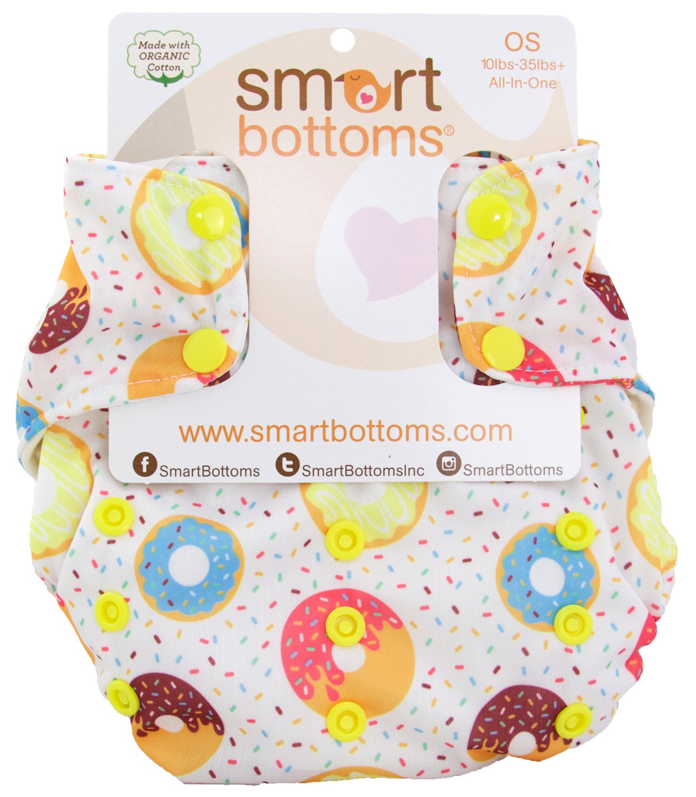 Smart Bottoms 3.1 One Size AIO Muster: Sprinkles