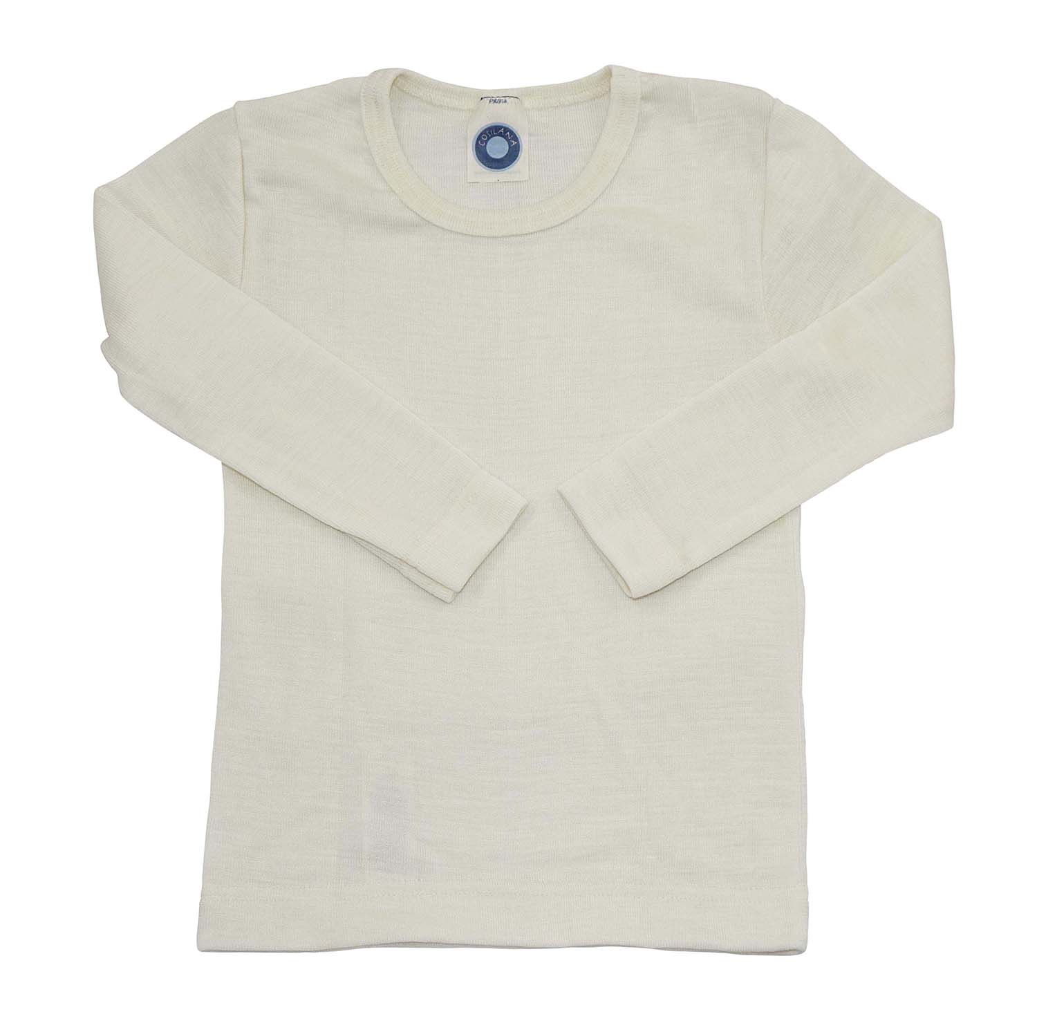 Cosilana kids undershirt (long sleeved) (wool/silk) (Size: 104 / Colour: 01 natural)